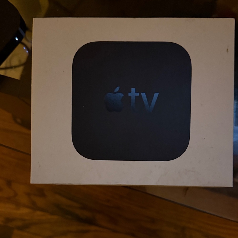 Apple TV Box in Black and White